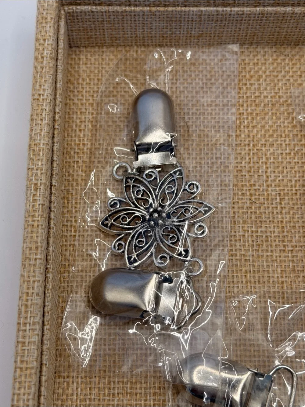 Metal Flower Theme Tag‎ Holder (set Of 3, New)
